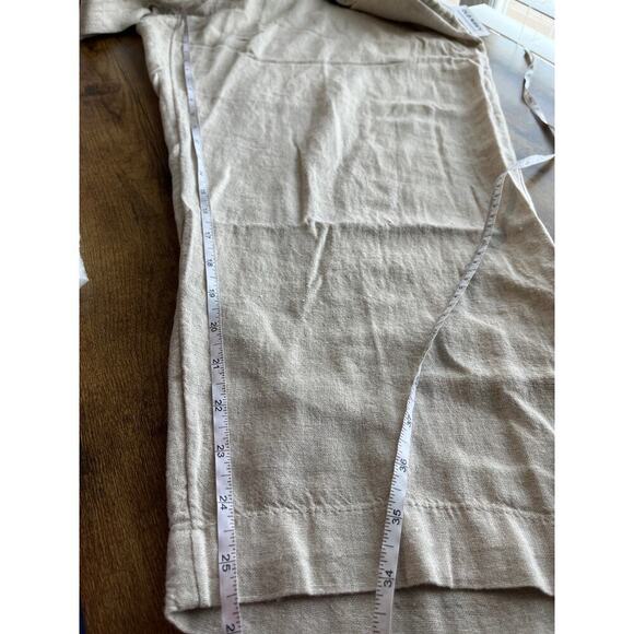Old Navy XXL Natural Linen Blend Straight High Rise Pockets Pants NEW Summer - Picture 7 of 8